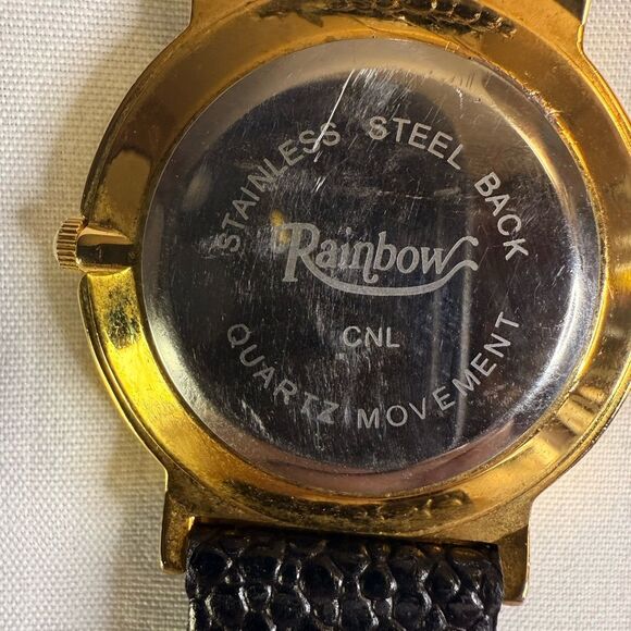 Rainbow Gold and Red Gemstone Watch - Picture 3 of 7